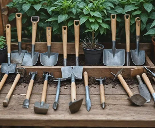 Narzędzia do przygotowania podłoża: łopaty, grabie, ubijaki i inne